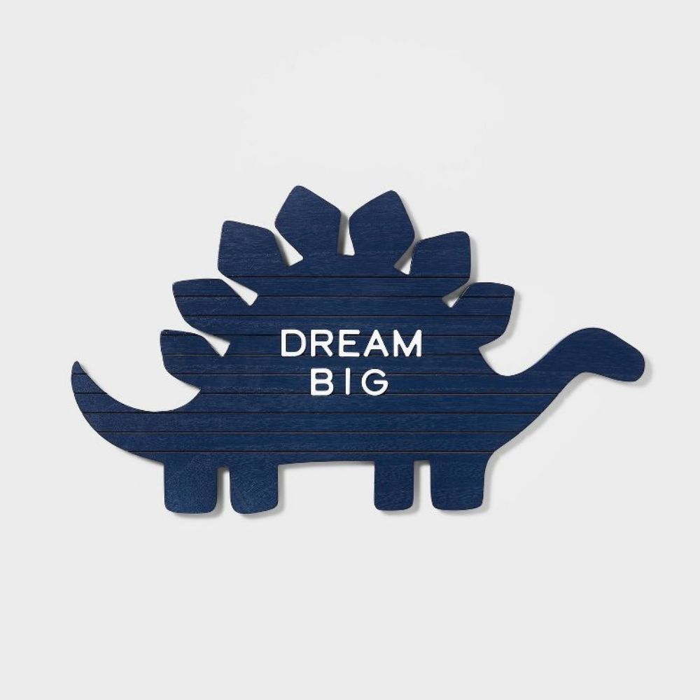 Dinosaur letter board blue